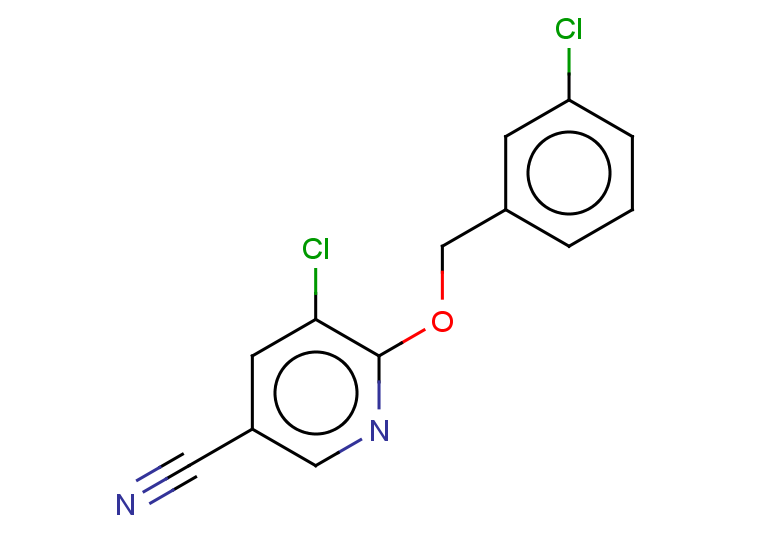 5-chloro-6-[(3-chlorophenyl)methoxy]pyridine-3-carbonitrile