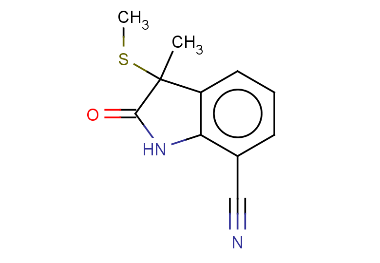 3-methyl-3-(methylsulfanyl)-2-oxo-2,3-dihydro-1H-indole-7-carbonitrile