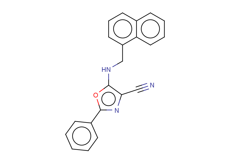 5-{[(naphthalen-1-yl)methyl]amino}-2-phenyl-1,3-oxazole-4-carbonitrile