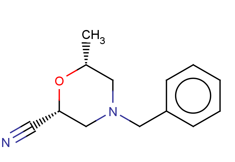 rac-(2R,6R)-4-benzyl-6-methylmorpholine-2-carbonitrile, cis
