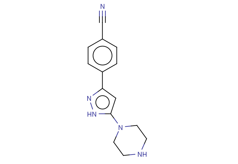4-[5-(piperazin-1-yl)-1H-pyrazol-3-yl]benzonitrile