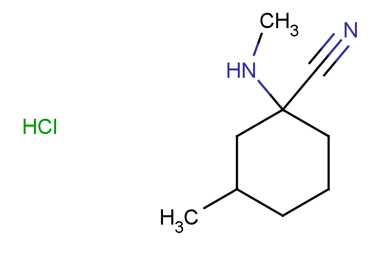 3-methyl-1-(methylamino)cyclohexane-1-carbonitrile hydrochloride