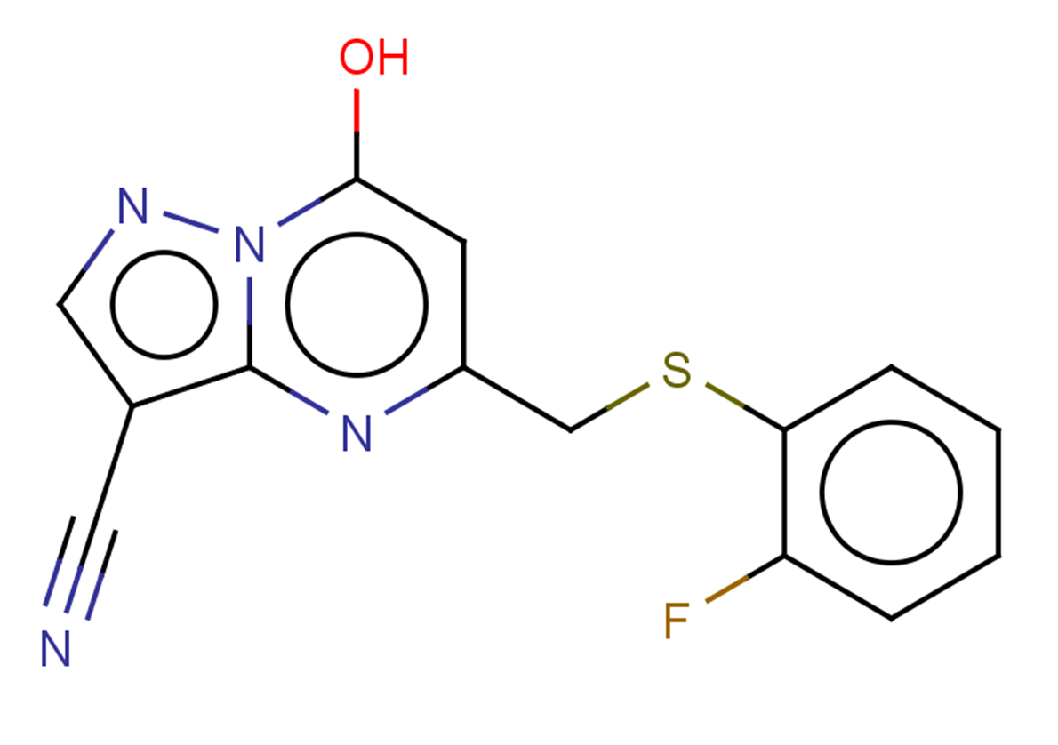 5-{[(2-fluorophenyl)sulfanyl]methyl}-7-hydroxypyrazolo[1,5-a]pyrimidine-3-carbonitrile