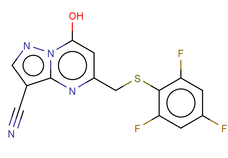 7-hydroxy-5-{[(2,4,6-trifluorophenyl)sulfanyl]methyl}pyrazolo[1,5-a]pyrimidine-3-carbonitrile