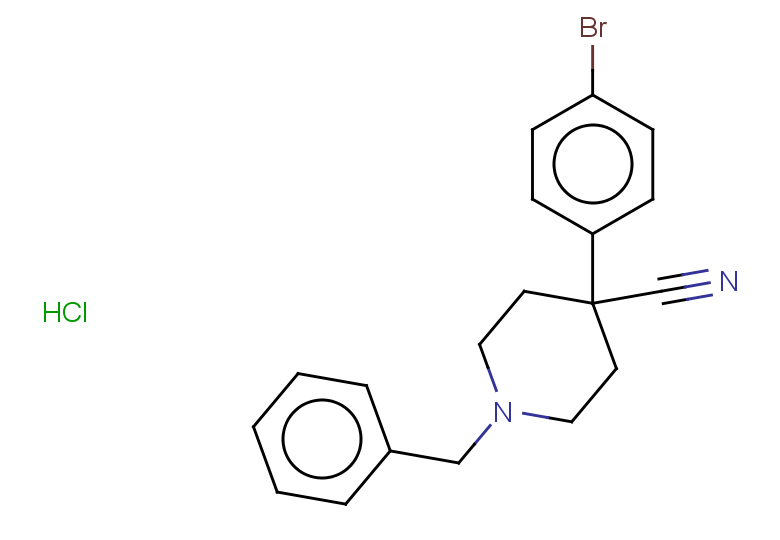 1-benzyl-4-(4-bromophenyl)piperidine-4-carbonitrile hydrochloride