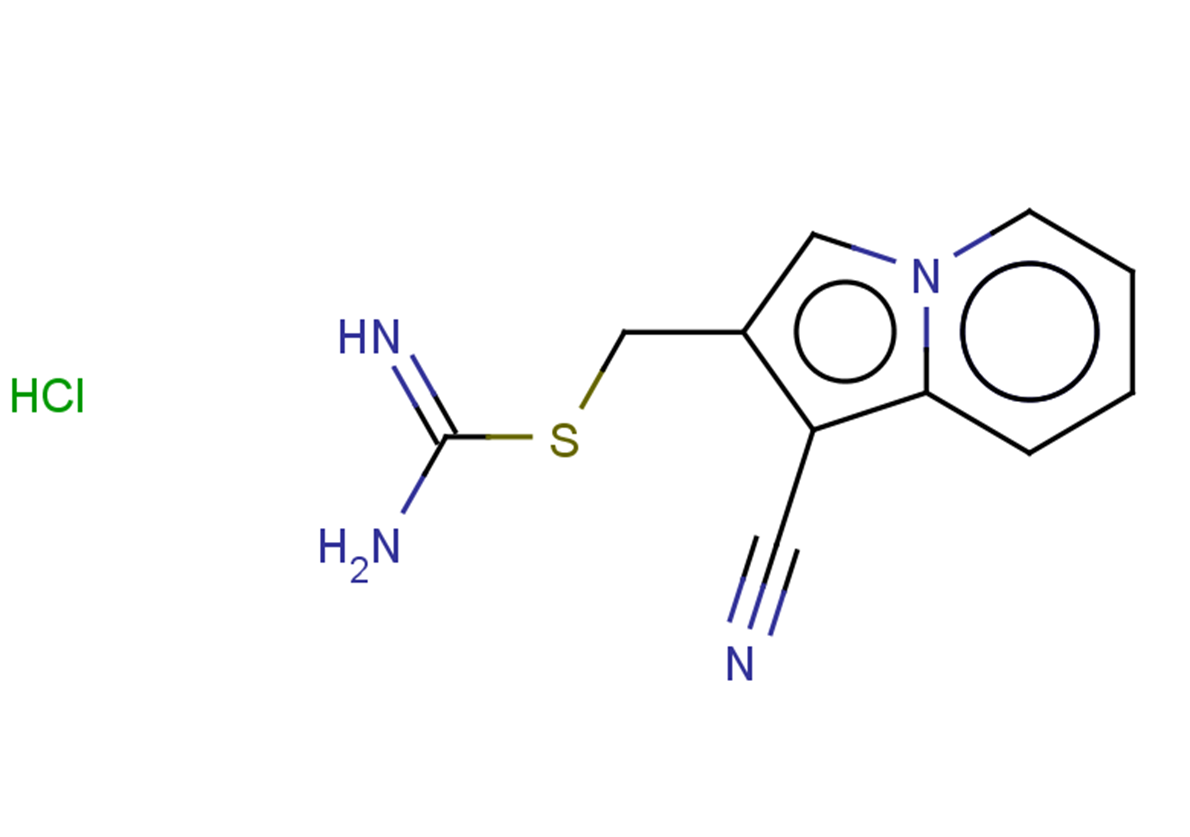 (1-cyanoindolizin-2-yl)methyl carbamimidothioate hydrochloride