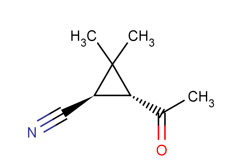 rac-(1R,3R)-3-acetyl-2,2-dimethylcyclopropane-1-carbonitrile, trans