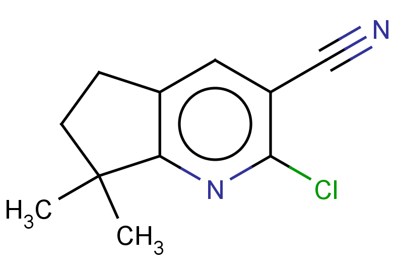 2-chloro-7,7-dimethyl-5H,6H,7H-cyclopenta[b]pyridine-3-carbonitrile