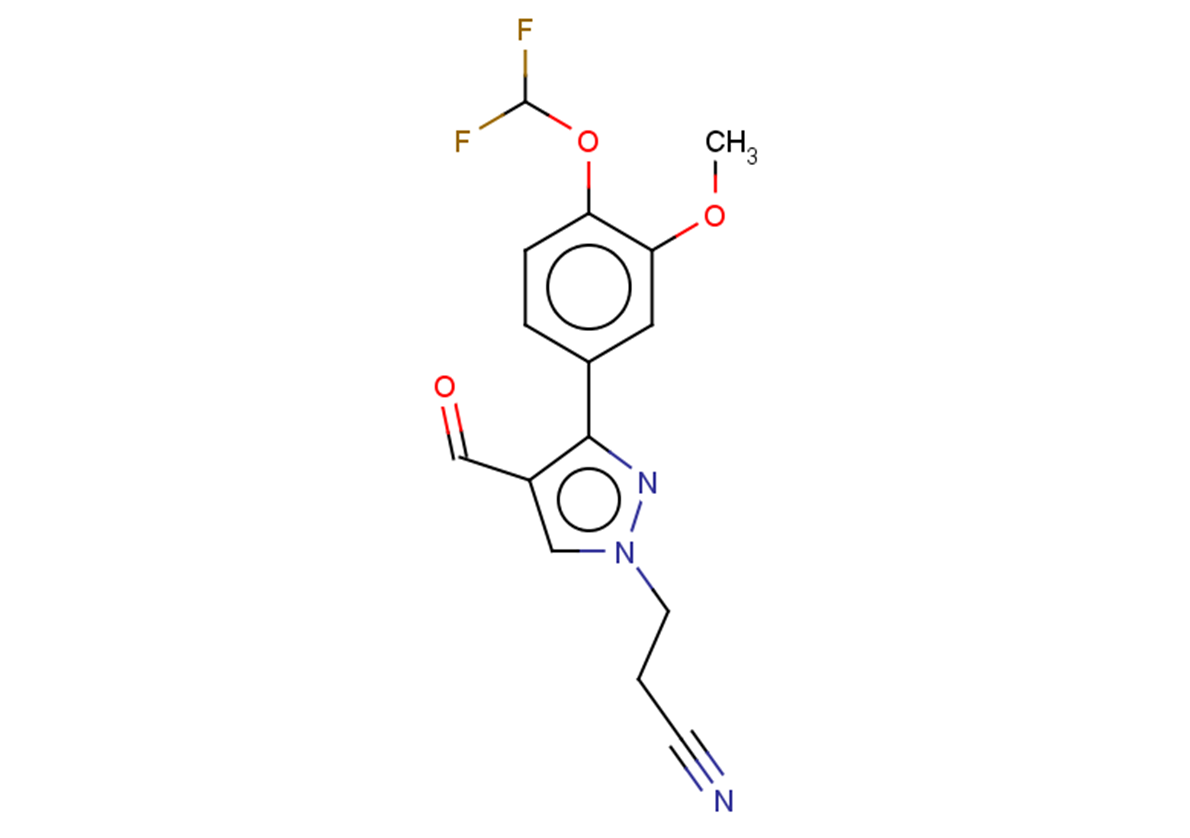 3-{3-[4-(difluoromethoxy)-3-methoxyphenyl]-4-formyl-1H-pyrazol-1-yl}propanenitrile