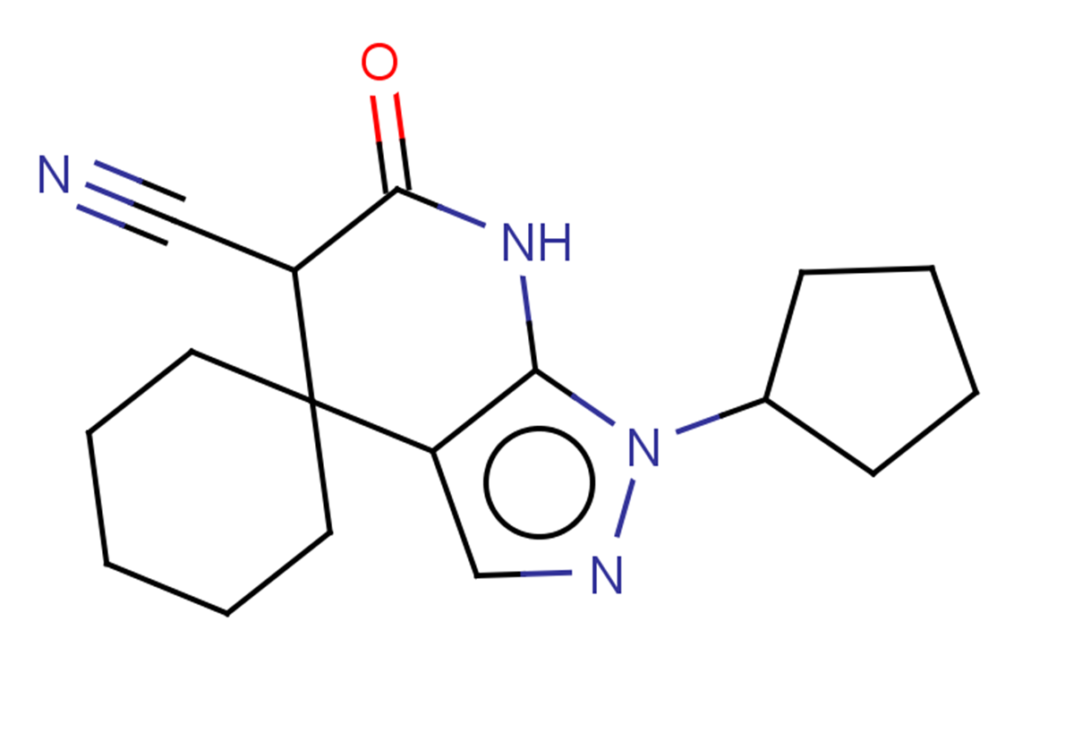 1'-cyclopentyl-6'-oxo-1',5',6',7'-tetrahydrospiro[cyclohexane-1,4'-pyrazolo[3,4-b]pyridine]-5'-carbonitrile