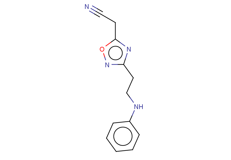 2-{3-[2-(phenylamino)ethyl]-1,2,4-oxadiazol-5-yl}acetonitrile