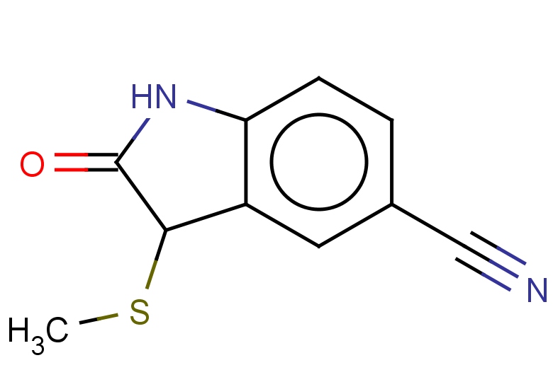 3-(methylsulfanyl)-2-oxo-2,3-dihydro-1H-indole-5-carbonitrile