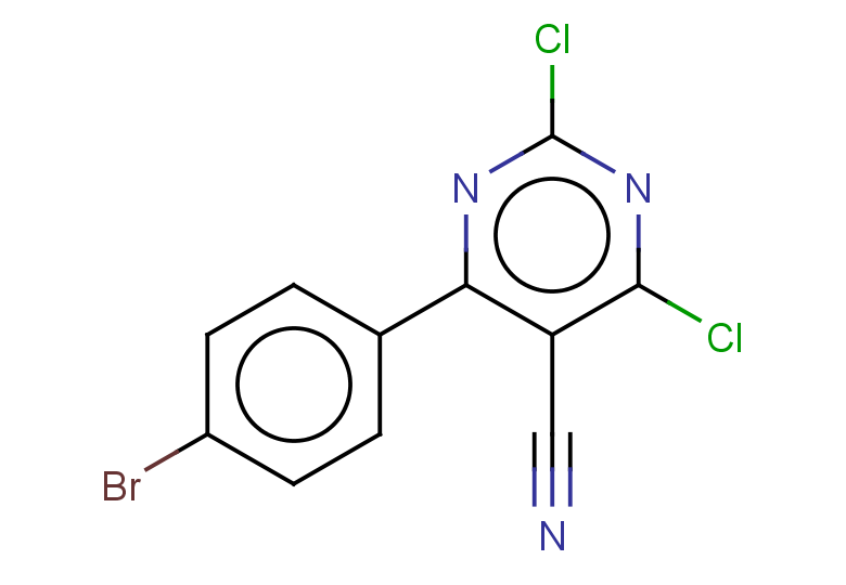 4-(4-bromophenyl)-2,6-dichloropyrimidine-5-carbonitrile
