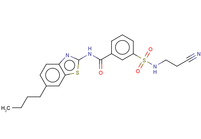 N-(6-butyl-1,3-benzothiazol-2-yl)-3-[(2-cyanoethyl)sulfamoyl]benzamide