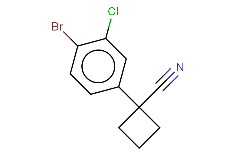1-(4-bromo-3-chlorophenyl)cyclobutane-1-carbonitrile