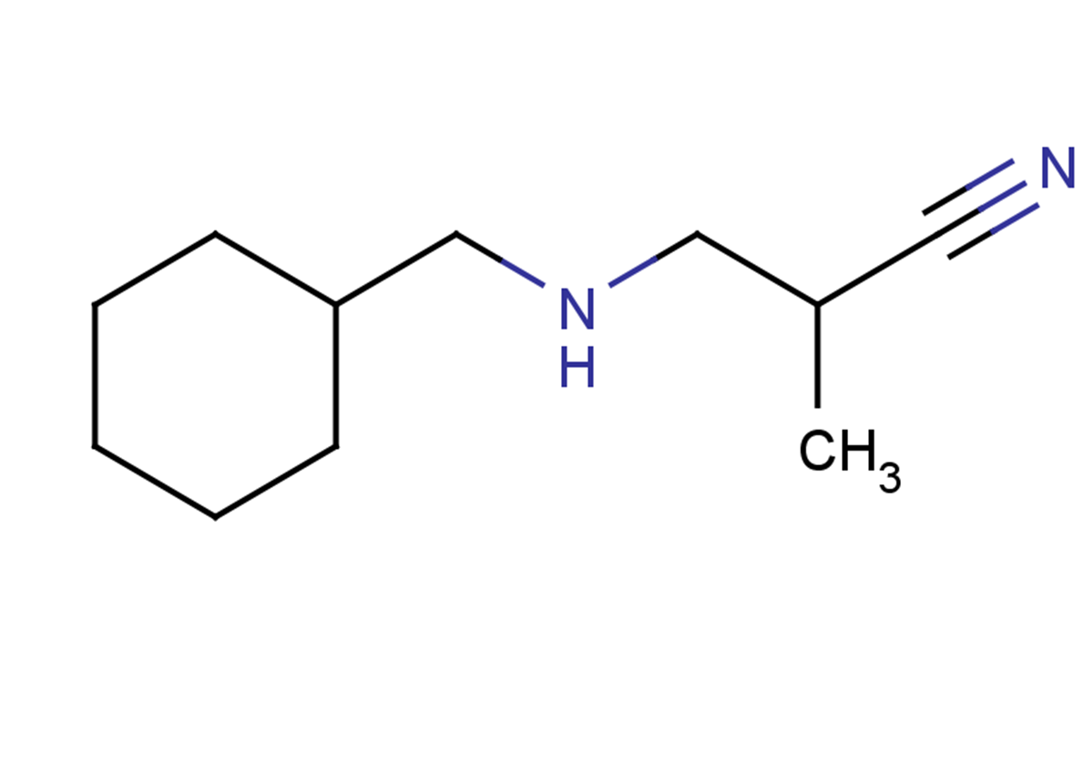 3-[(cyclohexylmethyl)amino]-2-methylpropanenitrile