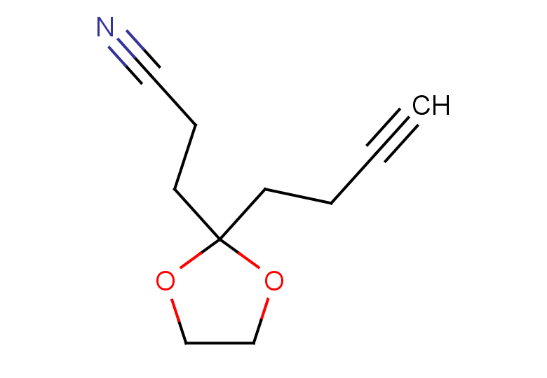 3-[2-(but-3-yn-1-yl)-1,3-dioxolan-2-yl]propanenitrile