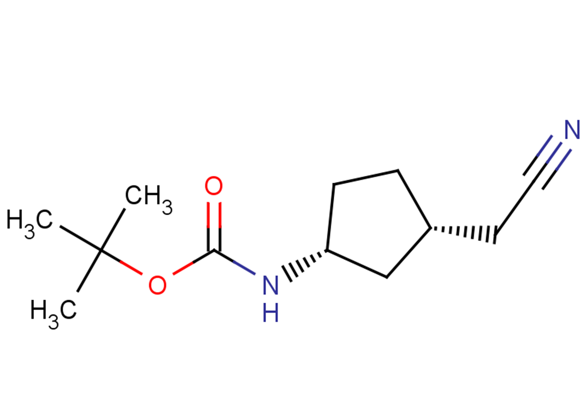 rac-tert-butyl N-[(1R,3S)-3-(cyanomethyl)cyclopentyl]carbamate, cis