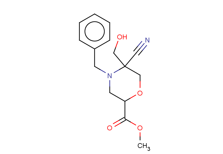 methyl 4-benzyl-5-cyano-5-(hydroxymethyl)morpholine-2-carboxylate