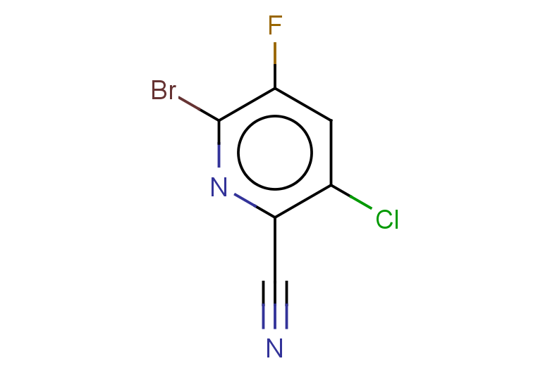 6-bromo-3-chloro-5-fluoropyridine-2-carbonitrile