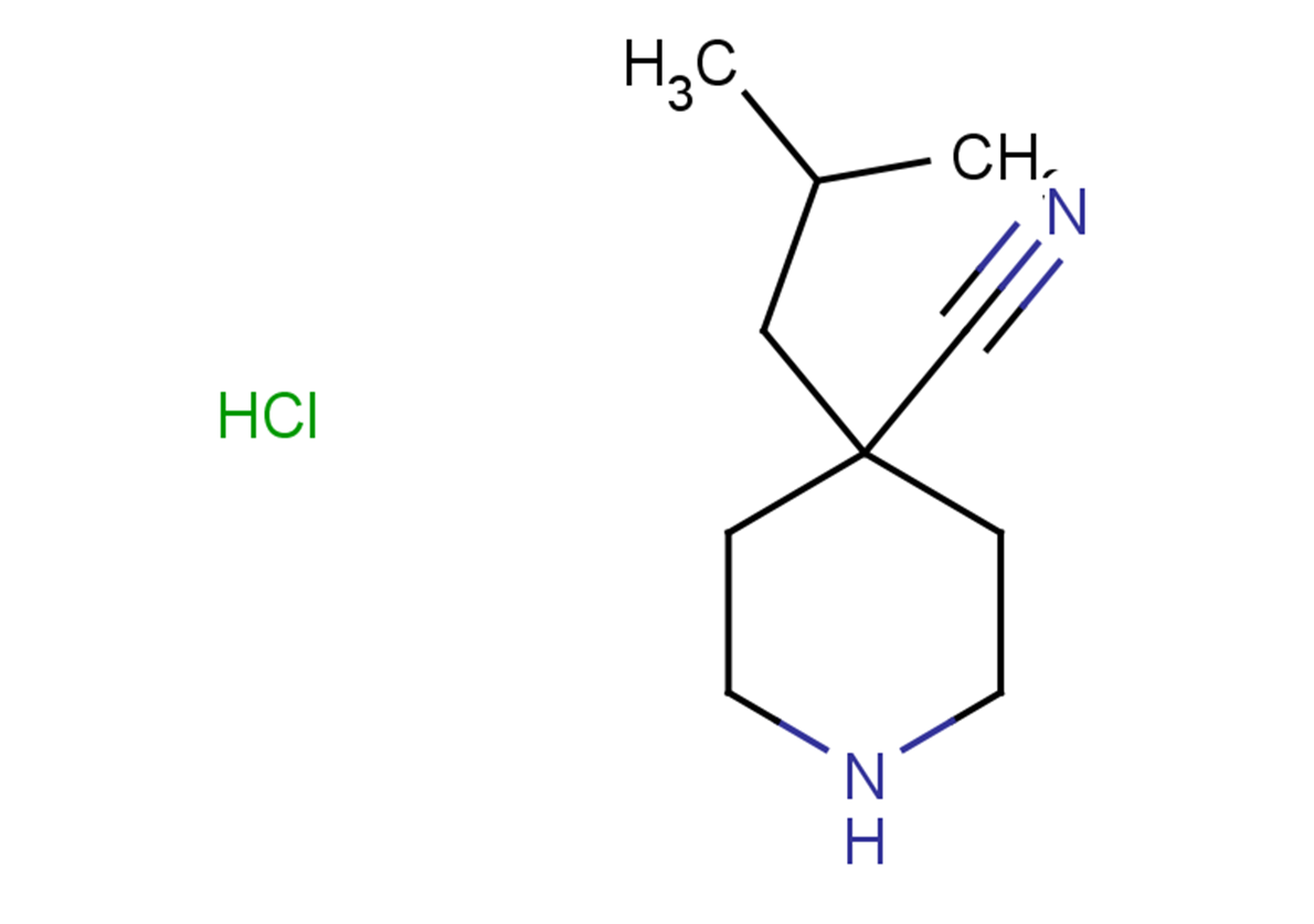 4-(2-methylpropyl)piperidine-4-carbonitrile hydrochloride