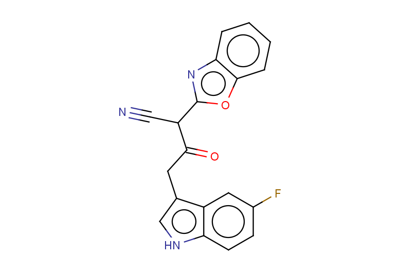 2-(1,3-benzoxazol-2-yl)-4-(5-fluoro-1H-indol-3-yl)-3-oxobutanenitrile