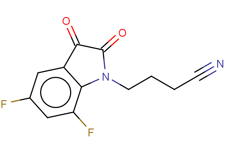 4-(5,7-difluoro-2,3-dioxo-2,3-dihydro-1H-indol-1-yl)butanenitrile