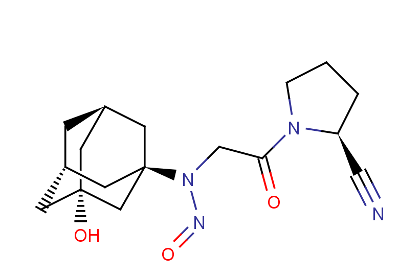 (2S)-1-(2-{nitroso[(1r,3s,5R,7S)-3-hydroxyadamantan-1-yl]amino}acetyl)pyrrolidine-2-carbonitrile