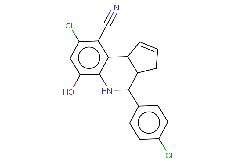 8-chloro-4-(4-chlorophenyl)-6-hydroxy-3H,3aH,4H,5H,9bH-cyclopenta[c]quinoline-9-carbonitrile