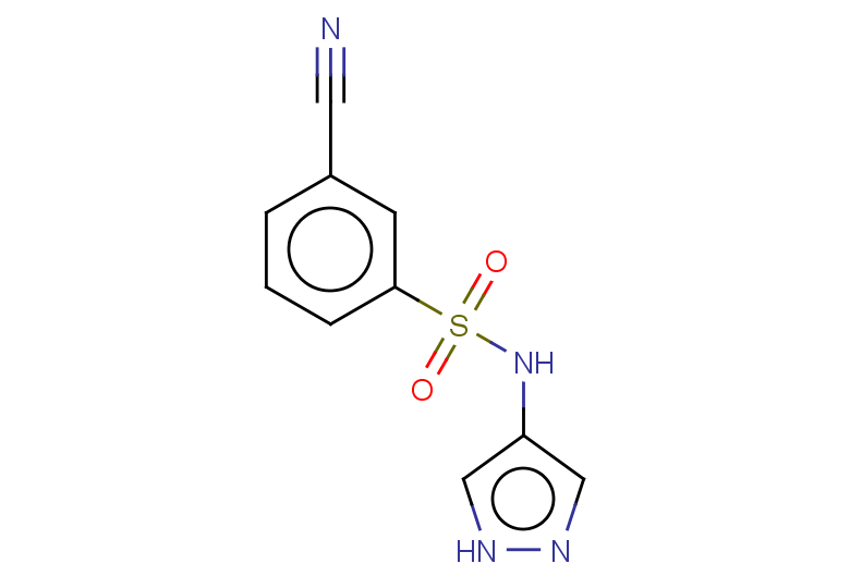 3-cyano-N-(1H-pyrazol-4-yl)benzene-1-sulfonamide