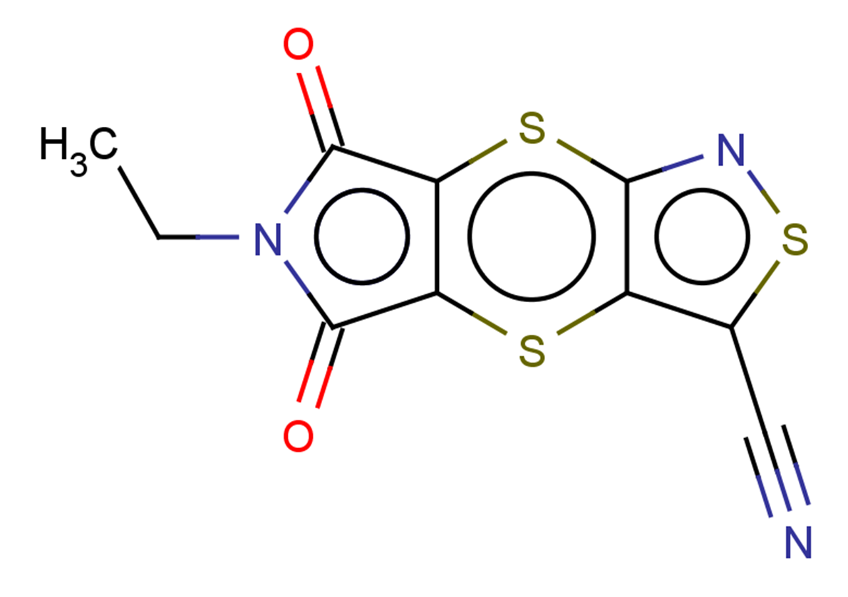 11-ethyl-10,12-dioxo-2,5,8-trithia-4,11-diazatricyclo[7.3.0.0,3,7]dodeca-1(9),3,6-triene-6-carbonitrile