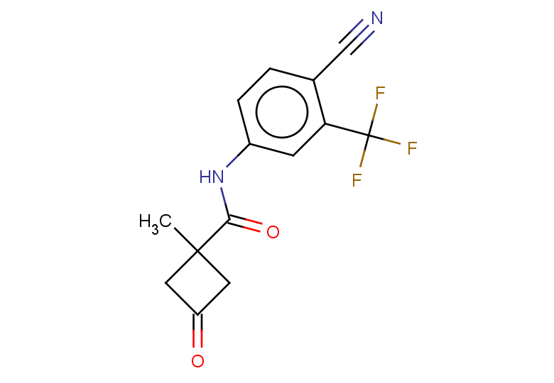 N-[4-cyano-3-(trifluoromethyl)phenyl]-1-methyl-3-oxocyclobutane-1-carboxamide