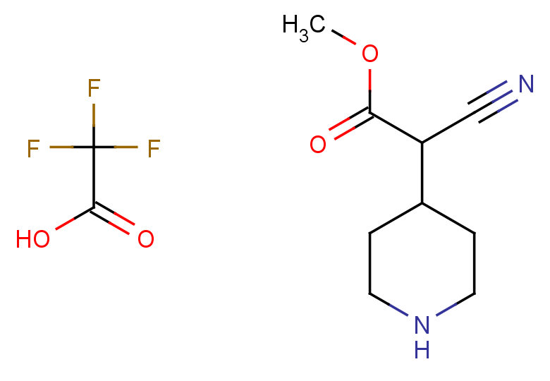 methyl 2-cyano-2-(piperidin-4-yl)acetate, trifluoroacetic acid
