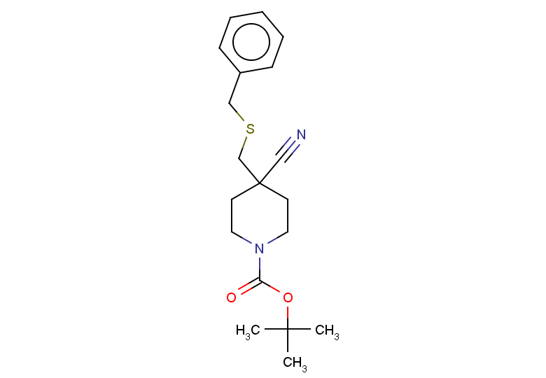 tert-butyl 4-[(benzylsulfanyl)methyl]-4-cyanopiperidine-1-carboxylate