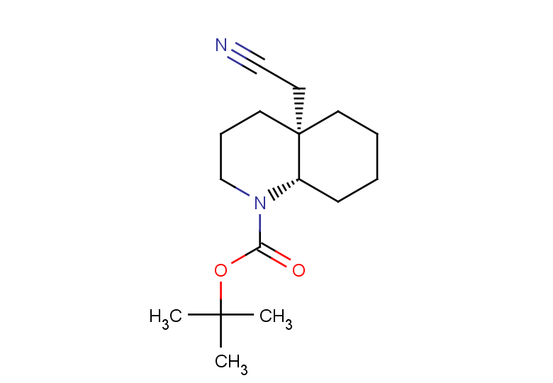 rac-tert-butyl (4aR,8aS)-4a-(cyanomethyl)-decahydroquinoline-1-carboxylate, trans