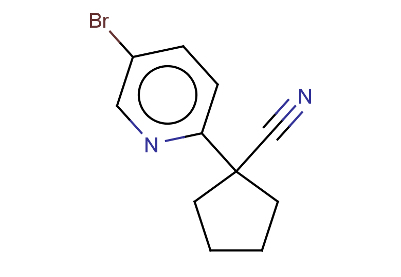 1-(5-bromopyridin-2-yl)cyclopentane-1-carbonitrile