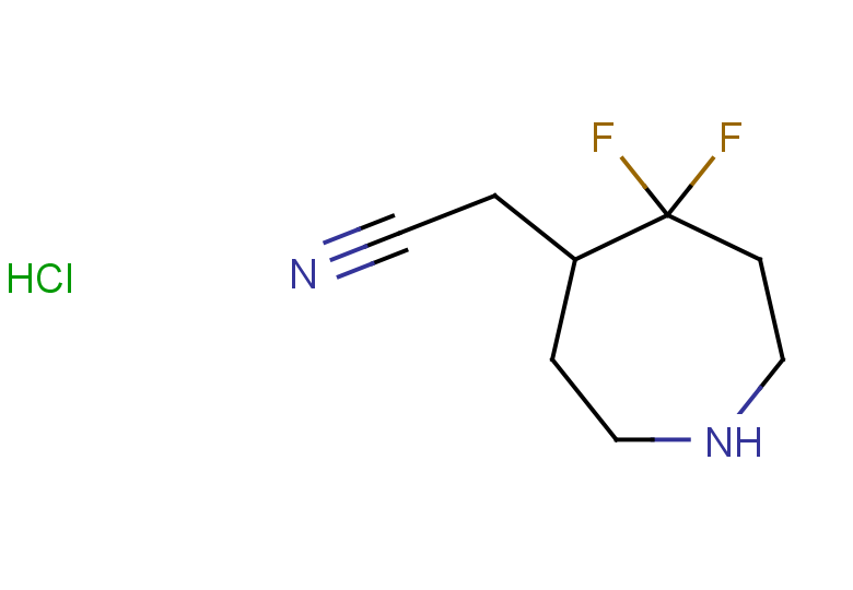 2-(5,5-difluoroazepan-4-yl)acetonitrile hydrochloride