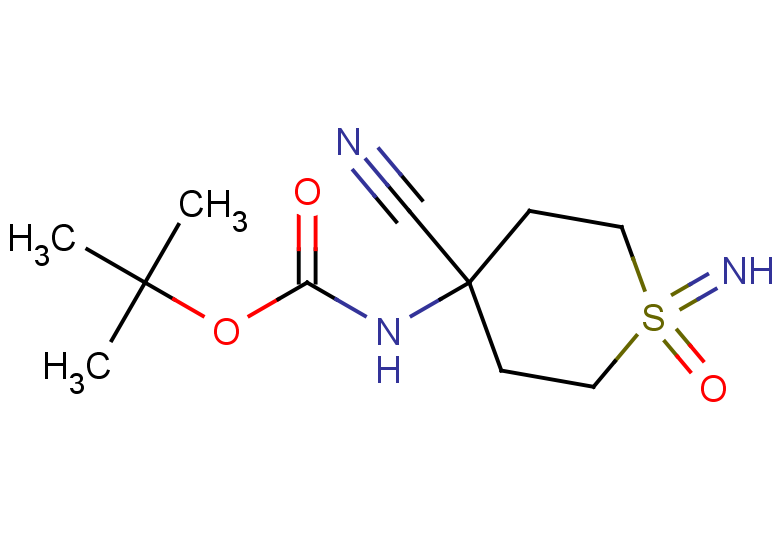 tert-butyl N-(4-cyano-1-imino-1-oxo-1lambda6-thian-4-yl)carbamate