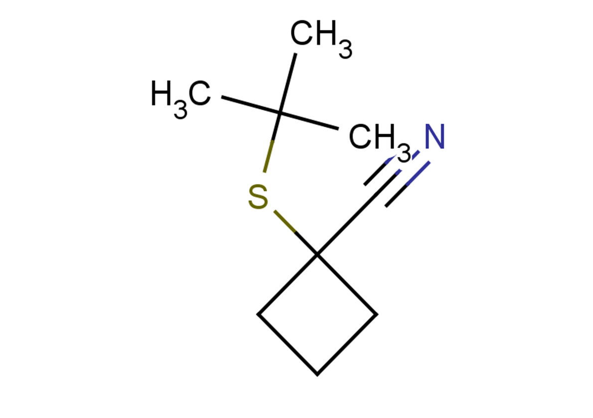 1-(tert-butylsulfanyl)cyclobutane-1-carbonitrile