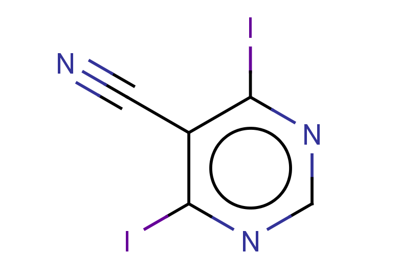 4,6-diiodopyrimidine-5-carbonitrile