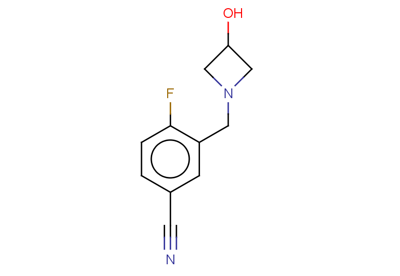 4-fluoro-3-[(3-hydroxyazetidin-1-yl)methyl]benzonitrile