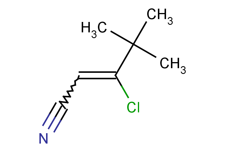 3-chloro-4,4-dimethylpent-2-enenitrile