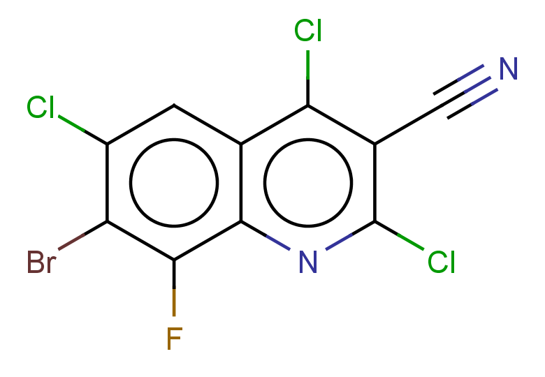 7-bromo-2,4,6-trichloro-8-fluoroquinoline-3-carbonitrile