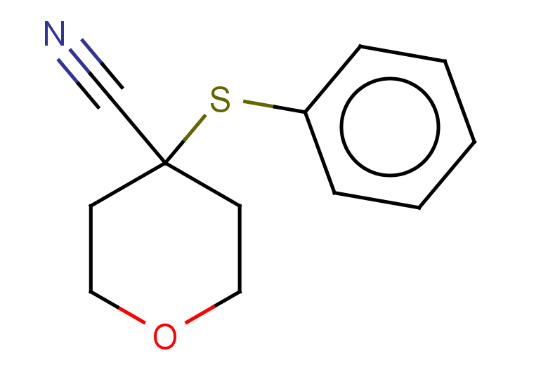 4-(phenylsulfanyl)oxane-4-carbonitrile