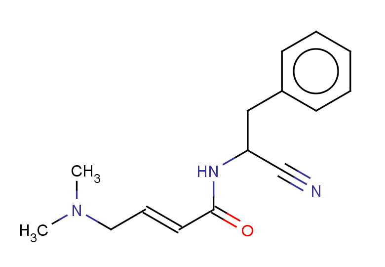 (2E)-N-(1-cyano-2-phenylethyl)-4-(dimethylamino)but-2-enamide