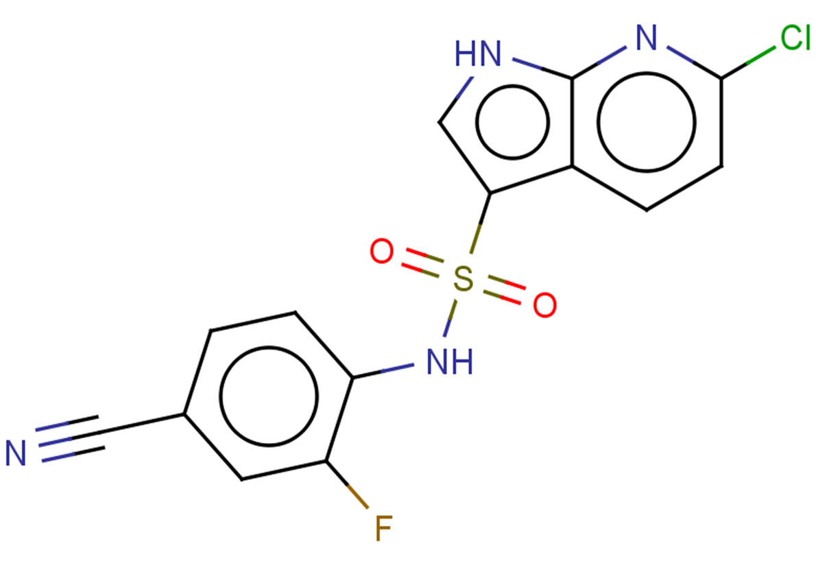 6-chloro-N-(4-cyano-2-fluorophenyl)-1H-pyrrolo[2,3-b]pyridine-3-sulfonamide