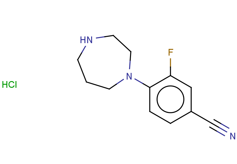 4-(1,4-diazepan-1-yl)-3-fluorobenzonitrile hydrochloride