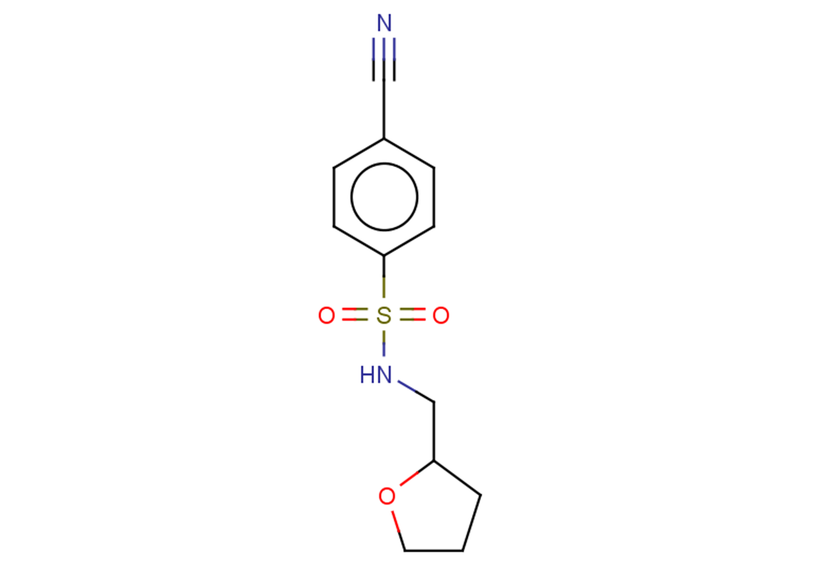 4-cyano-N-(oxolan-2-ylmethyl)benzene-1-sulfonamide