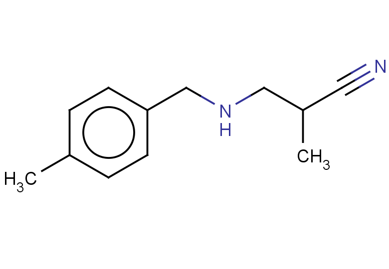 2-methyl-3-{[(4-methylphenyl)methyl]amino}propanenitrile