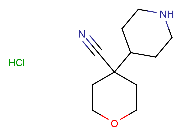 4-(piperidin-4-yl)oxane-4-carbonitrile hydrochloride